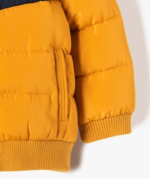 Blouson bébé garçon matelassé avec capuche chaude vue4 - GEMO(BEBE DEBT) - GEMO