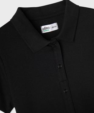 Polo en maille côtelée avec boutons fantaisie fille vue2 - GEMO 4G FILLE - GEMO