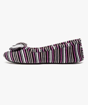Chaussons ballerines avec noeud sur le dessus - Isotoner vue3 - ISOTONER - GEMO