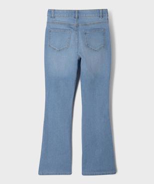 Jean flare en denim stretch à taille haute fille vue3 - GEMO (JUNIOR) - GEMO