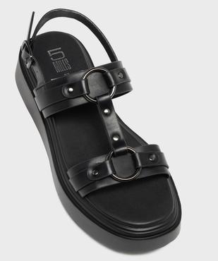 Sandales à brides sur semelle plateforme femme - 5 Miles vue5 - 5 MILES - GEMO