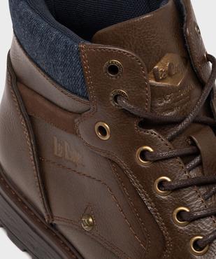 Boots à lacets et zip avec col moelleux en jean  homme - Lee Cooper vue7 - LEE COOPER - GEMO