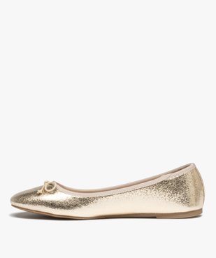 Ballerines femme métallisées avec noeud fantaisie vue3 - GEMO(URBAIN) - GEMO