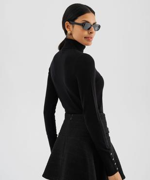 Pull col roulé en maille fine femme vue3 - GEMO 4G FEMME - GEMO