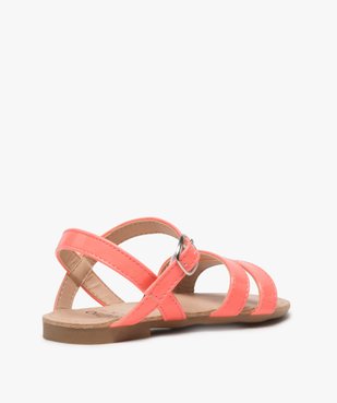 Sandales filles unies à brides fermeture boucle Dessus vernis fluo vue4 - GEMO (ENFANT) - GEMO