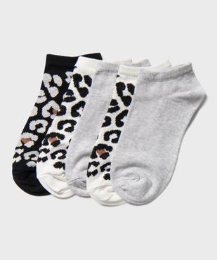 Chaussettes ultra courtes motifs tachetés femme (lot de 5) vue1 - GEMO 4G FEMME - GEMO