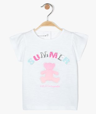 Tee-shirt bébé fille pailleté - LuluCastagnette vue1 - LULUCASTAGNETTE - GEMO