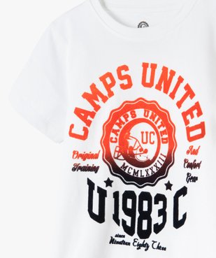 Tee-shirt garçon imprimé velours - Camps United vue2 - CAMPS UNITED - GEMO