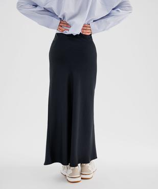 Jupe longue en matière satinée taille élastique femme vue1 - GEMO 4G FEMME - GEMO