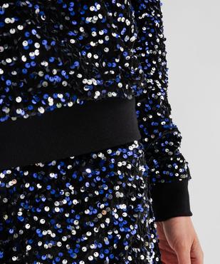 Sweat en velours à sequins femme vue5 - GEMO(FEMME PAP) - GEMO