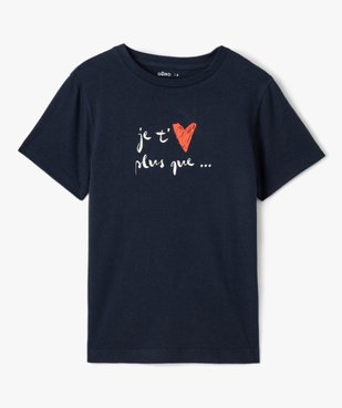 Tee-shirt enfant avec message et coeur vue1 - GEMO (ENFANT) - GEMO