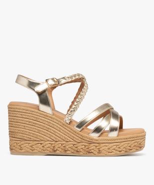 Sandales à brides avec semelle plateforme aspect corde femme - Valentina Baldano vue2 - VALENTINA BALDA - GEMO