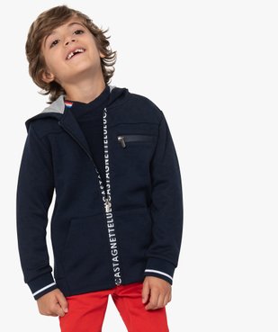 Sweat garçon zippé à capuche – Lulu Castagnette vue1 - LULUCASTAGNETTE - GEMO