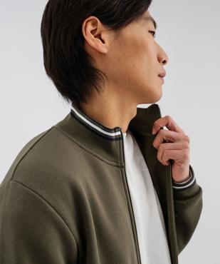 Sweat zippé avec finitions fantaisie homme vue5 - GEMO 4G HOMME - GEMO