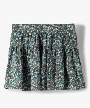 Jupe fille froncée à motifs fleuris vue1 - GEMO (ENFANT) - GEMO