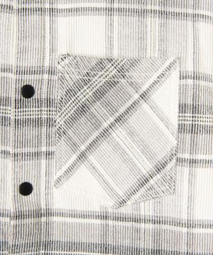 Chemise manches longues à carreaux doublée épaisse garçon vue3 - GEMO (JUNIOR) - GEMO