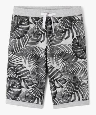 Bermuda en maille imprimé avec ceinture élastique garçon vue1 - GEMO (JUNIOR) - GEMO