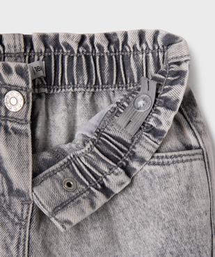 Jean délavé avec taille ajustable bébé fille vue2 - GEMO 4G BEBE - GEMO
