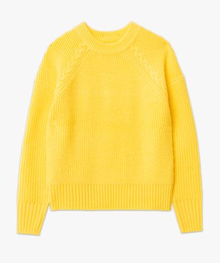 Pull en grosse maille à col rond femme vue4 - GEMO(FEMME PAP) - GEMO