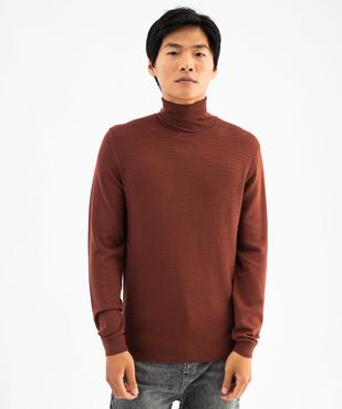 Pull à col roulé en maille fine homme vue1 - GEMO 4G HOMME - GEMO