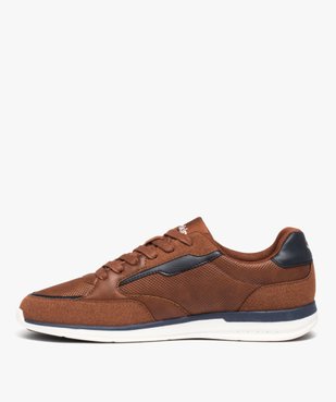 Baskets homme casual à lacets bi-matières - Redskins vue4 - REDSKINS - GEMO