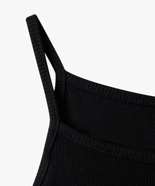 Débardeur fille côtelé à fines bretelles façon crop top vue2 - GEMO (JUNIOR) - GEMO