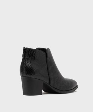 Boots santiags à talon cubain, bout pointu et tige texturée femme vue5 - FOLLOW ME - GEMO