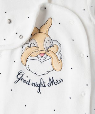 Pyjama bébé en velours imprimé lapin - Disney vue2 - DISNEY DTR - GEMO
