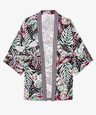 Veste femme fluide façon kimono à motifs exotiques vue4 - GEMO 4G FEMME - GEMO
