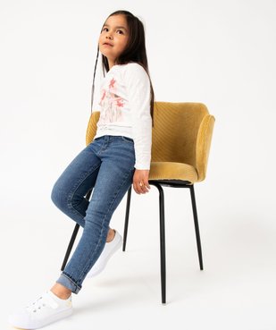 Tee-shirt à manches longues avec motif brodé fille vue5 - GEMO (ENFANT) - GEMO