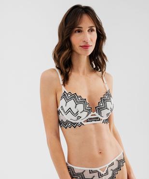 Soutien-gorge push-up en dentelle vue1 - GEMO(HOMWR FEM) - GEMO