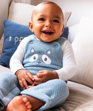 Salopette en molleton imprimé bébé vue1 - GEMO(BB COUCHE) - GEMO