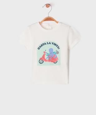 Tee-shirt manches courtes avec motif estival bébé garçon vue2 - GEMO 4G BEBE - GEMO
