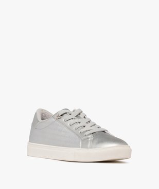 Baskets femme fourrées avec dessus métallisé et à semelle blanche vue3 - FOLLOW ME G4G - GEMO