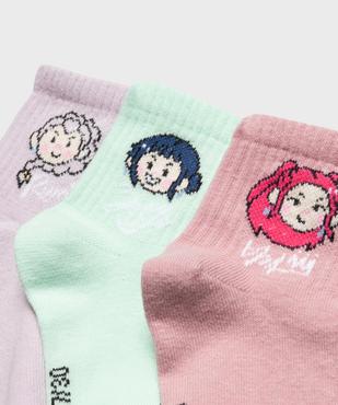 Chaussettes avec motifs sur la tige fille (lot de 3) - K-Pop Demon Hunters vue2 - KPOP DEMON HUNTERS - GEMO