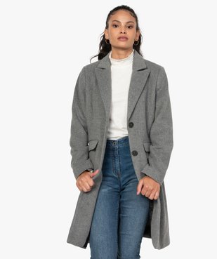 Manteau femme mi-long à col tailleur vue1 - GEMO(FEMME PAP) - GEMO