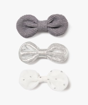 Barrettes cheveux noeud papillon avec paillettes fille (lot de 3) vue1 - GEMO (ACCESS) - GEMO