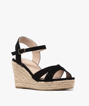 Sandales femme à talon compensé et brides unies vue8 - VALENTINA BALDA - GEMO