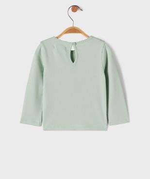 Tee-shirt manches longues en maille côtelée bébé fille vue1 - GEMO 4G BEBE - GEMO