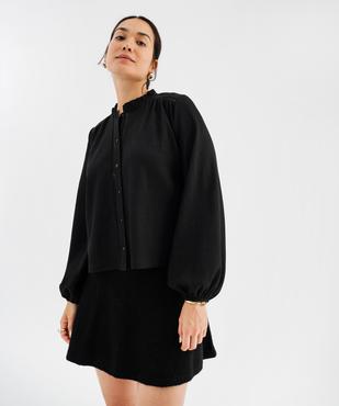 T-shirt uni col montant femme vue1 - GEMO(FEMME PAP) - GEMO