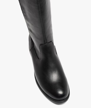Bottes femme unies à talon plat vue5 - GEMO (CASUAL) - GEMO