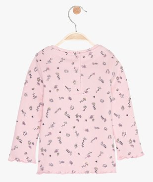 Tee-shirt bébé fille côtelé à manches longues - Lulu Castagnette vue3 - LULUCASTAGNETTE - GEMO