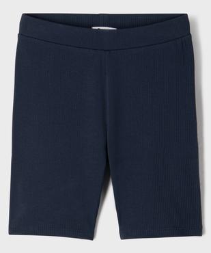 Cycliste en maille côtelée extensible fille vue1 - GEMO 4G FILLE - GEMO