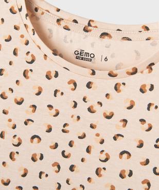Tee-shirt manches longues imprimé fille vue3 - GEMO 4G FILLE - GEMO