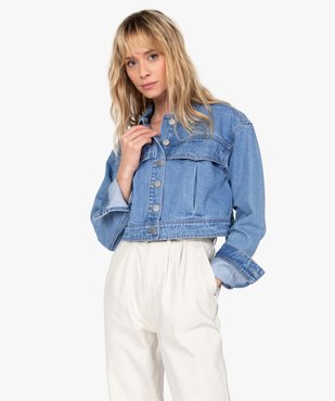 Veste femme en jean courte - LuluCastagnette vue1 - LULUCASTAGNETTE - GEMO
