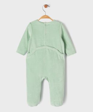 Pyjama en velours avec motif lapin bébé vue4 - GEMO(BB COUCHE) - GEMO