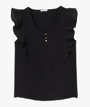 Blouse sans manches en gaze de coton femme vue4 - GEMO(FEMME PAP) - GEMO