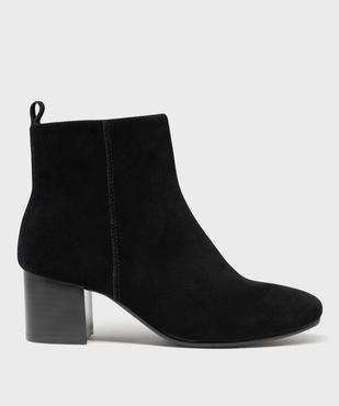Boots à talon dessus cuir femme - Tanéo vue1 - TANEO - GEMO