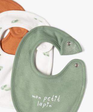 Bavoir de naissance en jersey imprimé (lot de 3) vue2 - GEMO 4G BEBE - GEMO