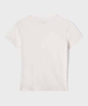 Tee-shirt manches courtes à col rond fille vue3 - GEMO 4G FILLE - GEMO